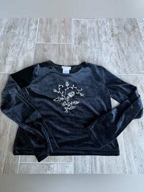 American Girl Winter Magic Velvet Top For Girls Sz Large 2004